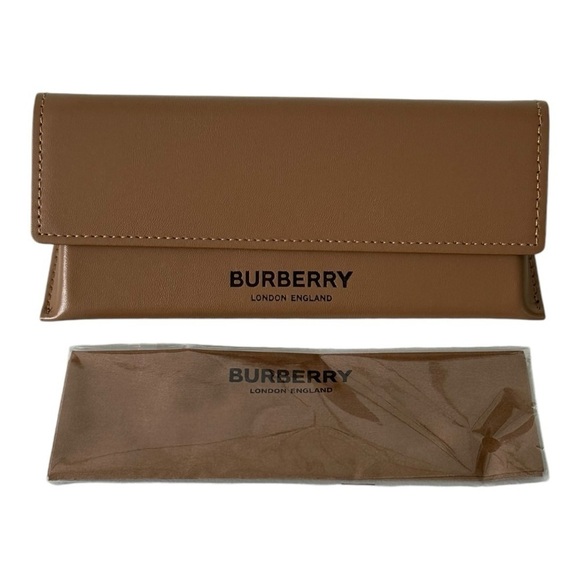 Burberry Leather Glasses Case With Cleaning Cloth - Picture 1 of 8